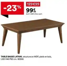 BUT Table basse latani offre