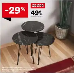 BUT Set de 3 tables noires makalu offre
