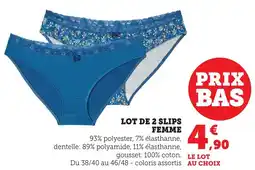 Bi1 Lot de 2 slips femme offre