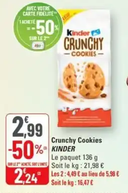 G20 Crunchy cookies kinder offre