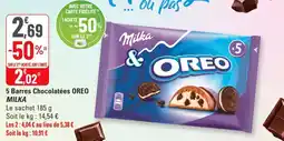 G20 5 barres chocolatées oreo milka offre