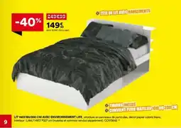 BUT Lit 140x190/200 cm avec environnement life offre