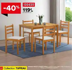 BUT Table et 4 chaises tuffeau offre