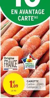 Intermarché Carotte offre