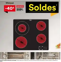 BUT WHIRLPOOL Table de cuisson offre