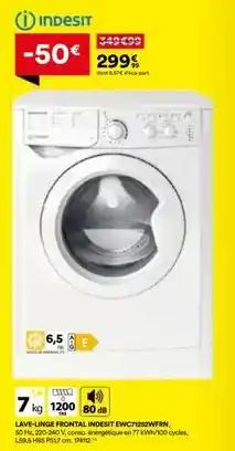 BUT Indesit - lave-linge frontal nmv752wfrn offre