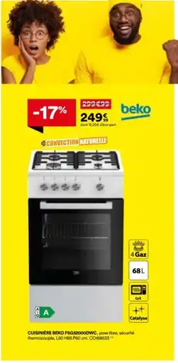 BUT BEKO Cuisinière fsg52000dwc offre