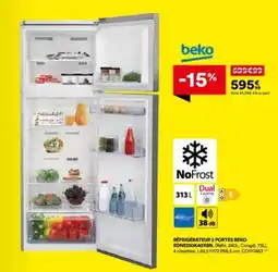 BUT BEKO Réfrigérateur 2 portes rdne350k40xbn offre