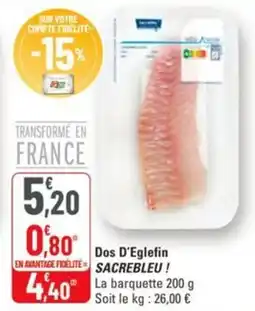 G20 Dos d'eglefin sacrebleu offre