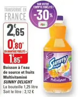 G20 Boisson à l'eau de source et fruits multivitaminé sunny delight offre