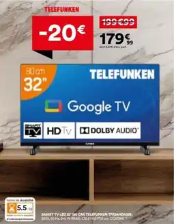 BUT TELEFUNKEN Smart tv led 32" (80 cm) offre
