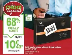 Promocash CARTE NOIRE Café moulu arôme intense & goût unique offre