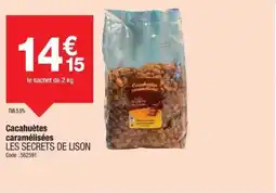 Promocash LES SECRETS DE LISON Cacahuètes caramélisées offre