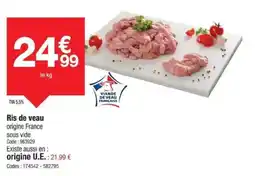 Promocash Ris de veau offre