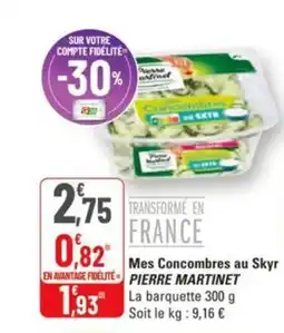 G20 Mes concombres au skyr pierre martinet offre