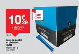 Promocash SAXO Sucre en poudre en bûchettes offre