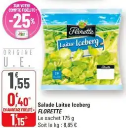 G20 Salade laitue iceberg florette offre