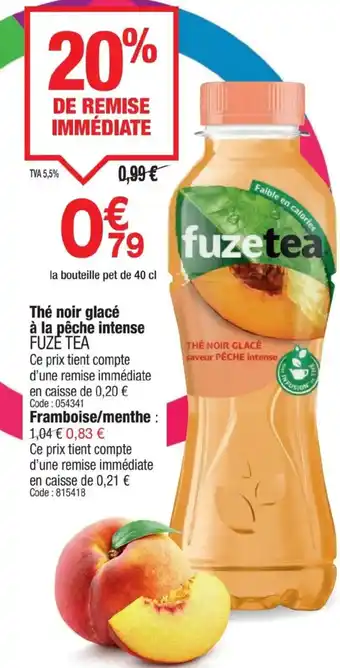 Promocash FUZE TEA Thé noir glacé à la pêche intense offre