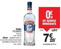 Promocash POLIAKOV Vodka offre