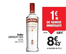 Promocash SMIRNOFF RED Vodka offre