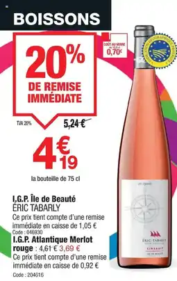 Promocash ERIC TABARLY I.G.P. Île de Beauté offre