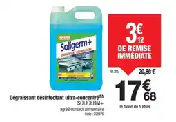 Promocash SOLIGERM Dégraissant désinfectant ultra-concentré offre