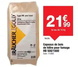 Promocash Copeaux de bois de hêtre pour fumage HB 500/1000 offre