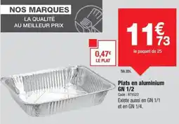 Promocash Plats en aluminium GN 1/2 offre
