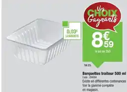 Promocash Barquettes traiteur offre