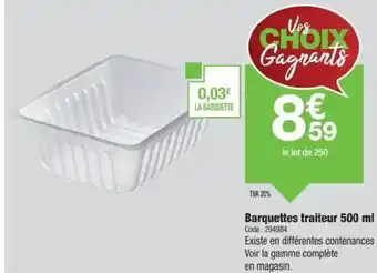 Promocash Barquettes traiteur offre