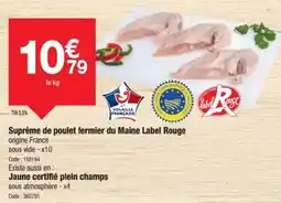 Promocash Suprême de poulet fermier du Maine Label Rouge offre
