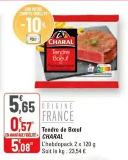 G20 Tendre de bœuf charal offre