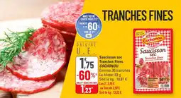G20 Saucisson sec tranches fines cochonou offre