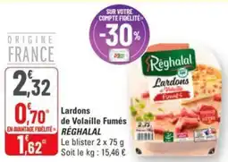 G20 Lardons de volaille fumés réghalal offre
