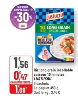 G20 Riz long grain incollable lustucru offre
