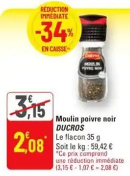 G20 Moulin poivre noir ducros offre
