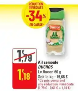 G20 Ail semoule ducros offre