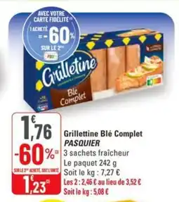 G20 Grillettine blé complet pasquier offre