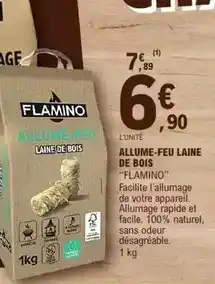 E.Leclerc Flamino - allume-feu laine de bois offre
