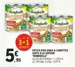 E.Leclerc Bonduelle - petits pois doux & carottes cuits à la vapeur offre