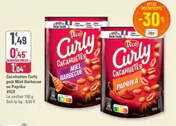 G20 Vico - cacahuètes curly goût miel barbecue ou paprika offre