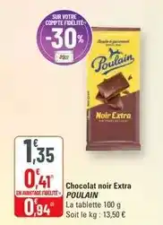 G20 Poulain - chocolat noir extra offre