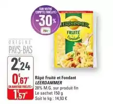 G20 Leerdammer - râpé fruité et fondant offre