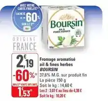 G20 Boursin - fromage aromatise ail & fines herbes offre