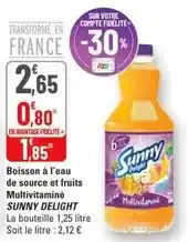 G20 Sunny - boissons à l'eau de source et fruits multivitaminé offre