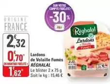 G20 Réghalal - lardons de volaille fumes offre