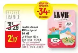 G20 La vie - lardons fumés 100% végétal offre