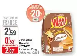 G20 7 pancakes chocolat offre