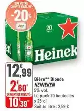 G20 Heineken - bière blonde offre