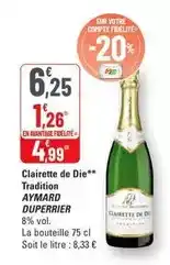 G20 Clairette de die tradition offre